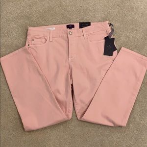 Women’s peach color jeans